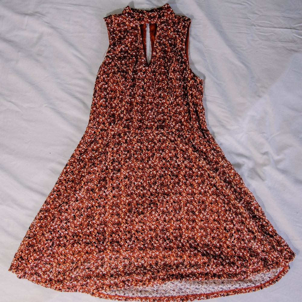 High Neck Keyhole Dress